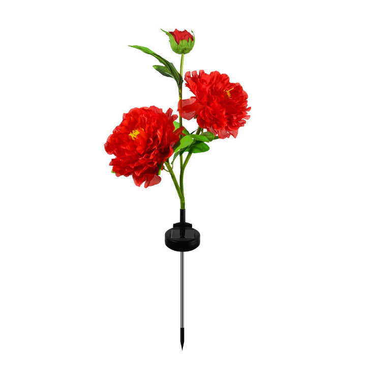 Contemporary Creative Solar Peony Flower LED Waterproof Lawn Landscape Insert Light For Outdoor Patio | Kalsten
