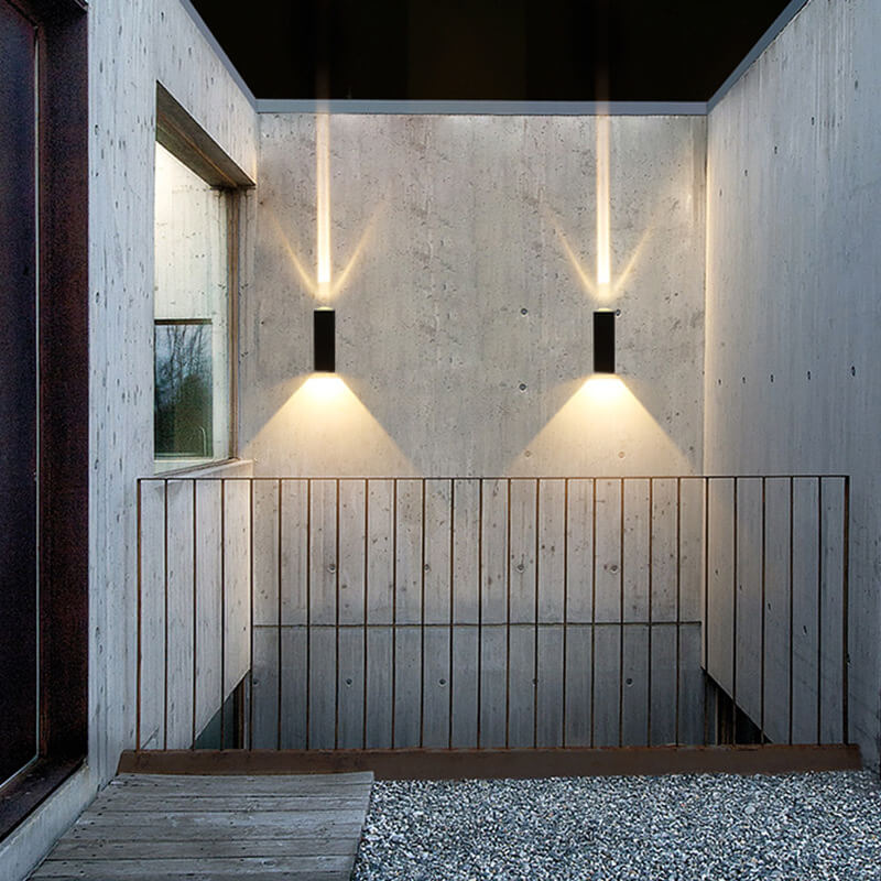 Kalsten | Modern Waterproof LED Outdoor Wall Light | Rectangular Up/Down Aluminum Fixture