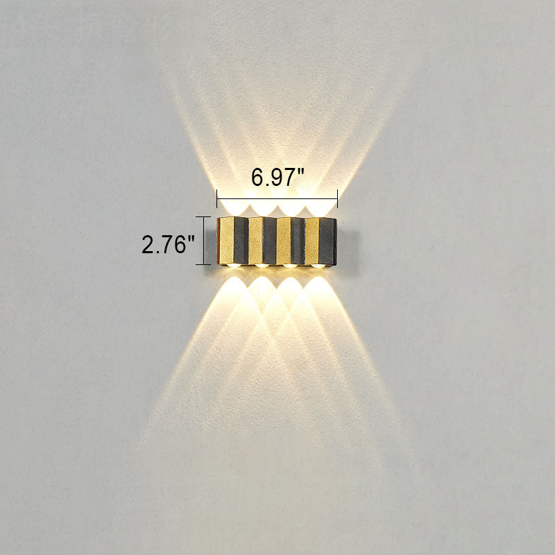 Modern Light Luxury Golden Aluminium Outdoor Waterproof Terrace LED Wall Light Lamp | Kalsten