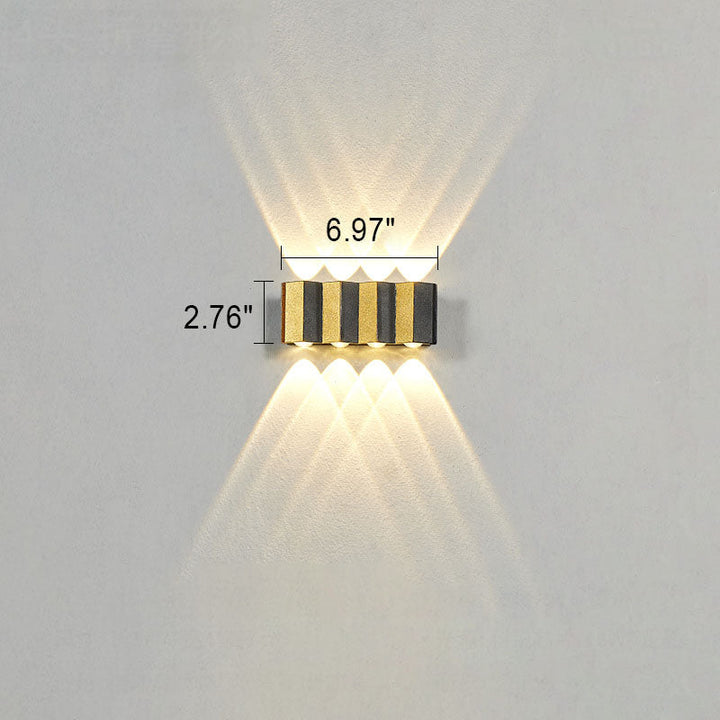 Modern Light Luxury Golden Aluminium Outdoor Waterproof Terrace LED Wall Light Lamp | Kalsten