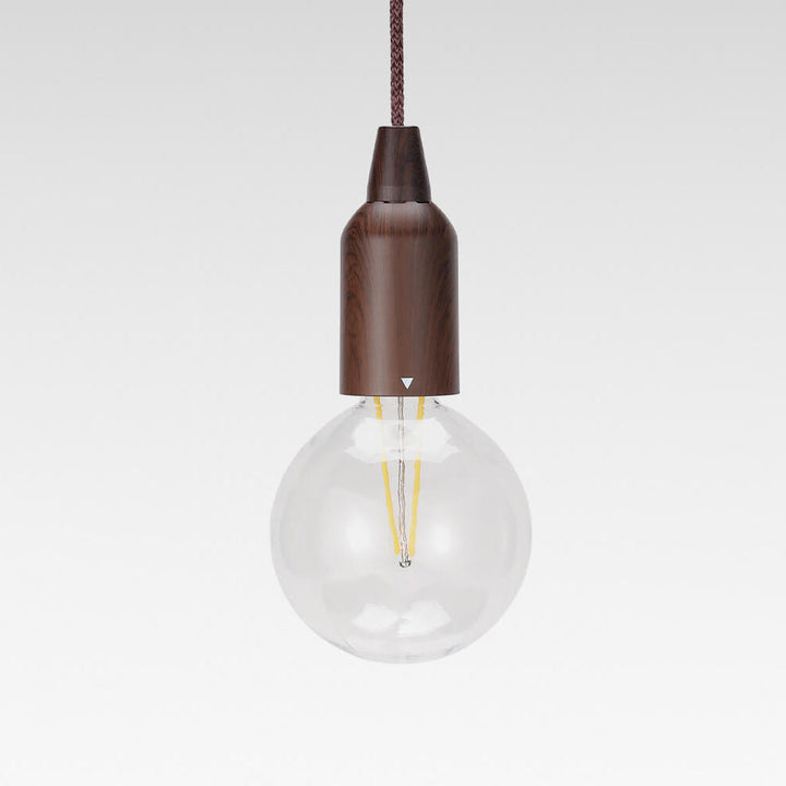 Retro Portable Waterproof Wood Round Cone Battery USB 1-Light Camping Outdoor Light | Kalsten