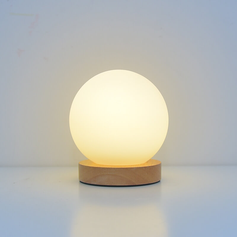 Modern Minimalist Round USB rechargeable LED table lamp | Kalsten