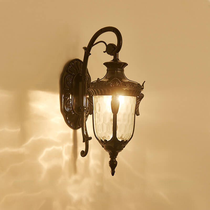 European Deluxe Lantern Outdoor Waterproof 1-Light Wall Sconce Lamp | Kalsten