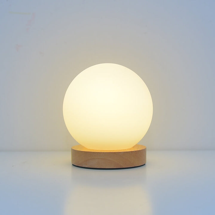 Modern Minimalistic Round USB Rechargeable LED Night Light Table Lamp | Kalsten