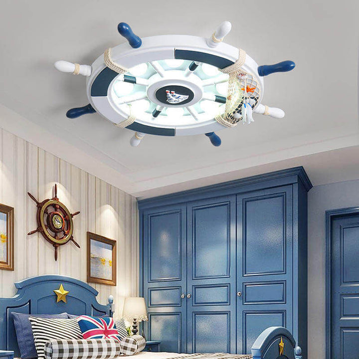 Kalsten | NautiGlow Children's Room LED Ceiling Lamp | Sailboat Design | Cartoon Style | Ambient Lighting