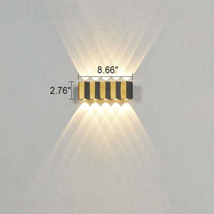 Modern Light Luxury Golden Aluminium Outdoor Waterproof Terrace LED Wall Light Lamp | Kalsten