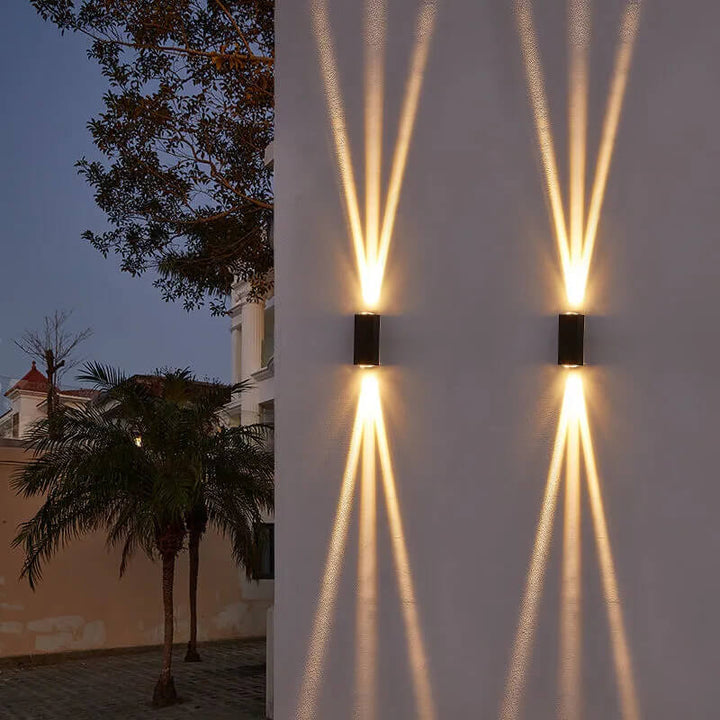 Kalsten | Modern Waterproof LED Outdoor Wall Light | Rectangular Up/Down Aluminum Fixture