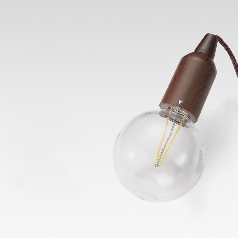 Retro Portable Waterproof Wood Round Cone Battery USB 1-Light Camping Outdoor Light | Kalsten
