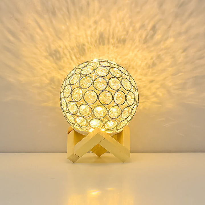 Modern Minimalistic Round USB Rechargeable LED Night Light Table Lamp | Kalsten