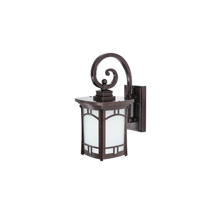 Modern Square Aluminum Glass Carved 1-Light Outdoor Waterproof Wall Sconce Lamp | Kalsten