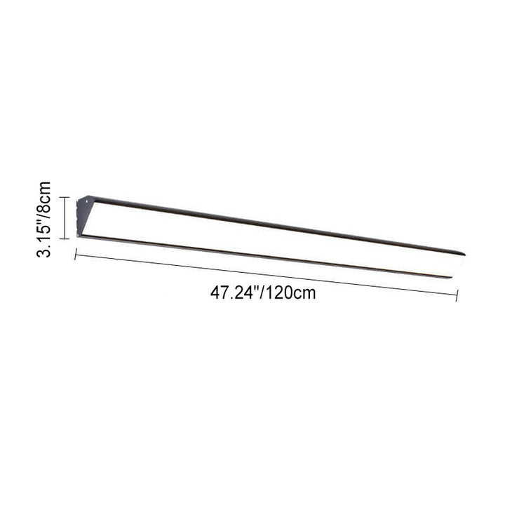 Modern Outdoor Long Bar Aluminum Acrylic Waterproof LED Wall Sconce Lamp | Kalsten