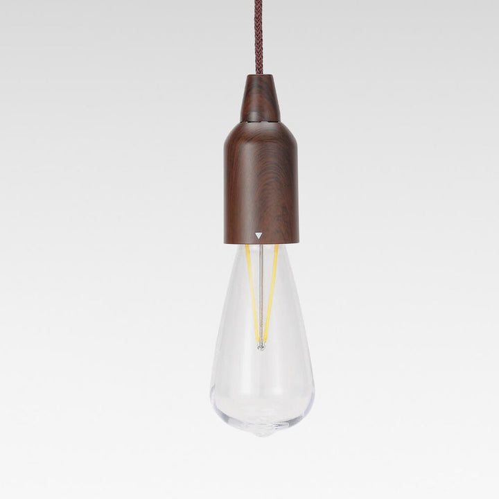 Retro Portable Waterproof Wood Round Cone Battery USB 1-Light Camping Outdoor Light | Kalsten