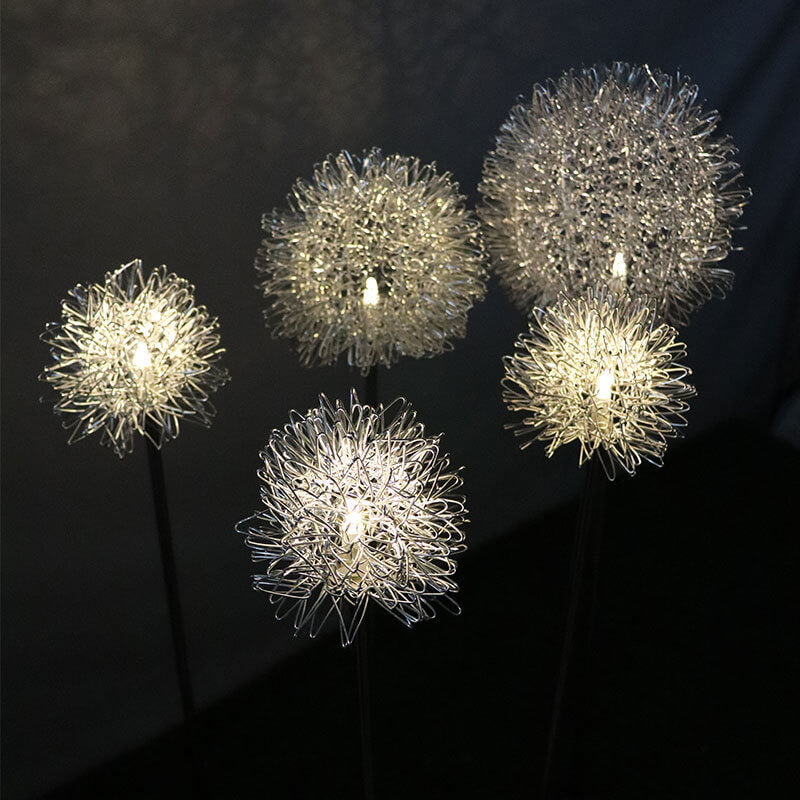 Solar Dandelion Aluminum Wire Globe Light LED Outdoor Waterproof Luminous Garden Insert Ground Landscape Light | Kalsten