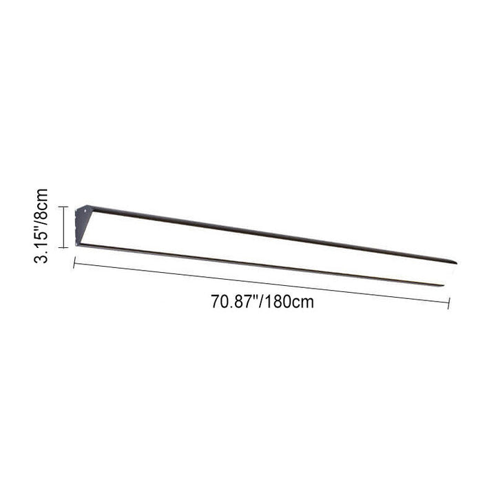Modern Outdoor Long Bar Aluminum Acrylic Waterproof LED Wall Sconce Lamp | Kalsten