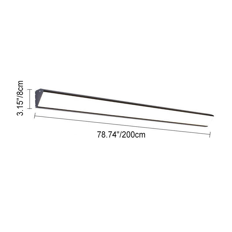 Modern Outdoor Long Bar Aluminum Acrylic Waterproof LED Wall Sconce Lamp | Kalsten
