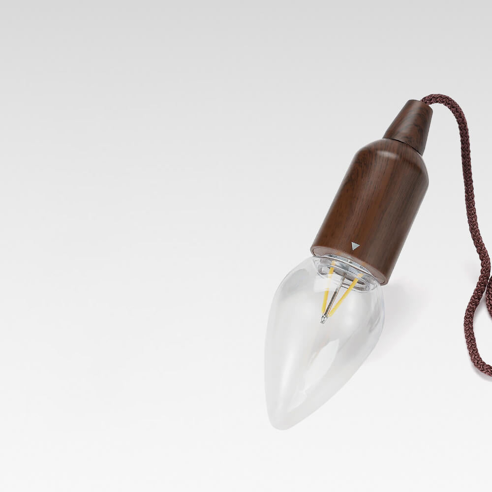 Retro Portable Waterproof Wood Round Cone Battery USB 1-Light Camping Outdoor Light | Kalsten