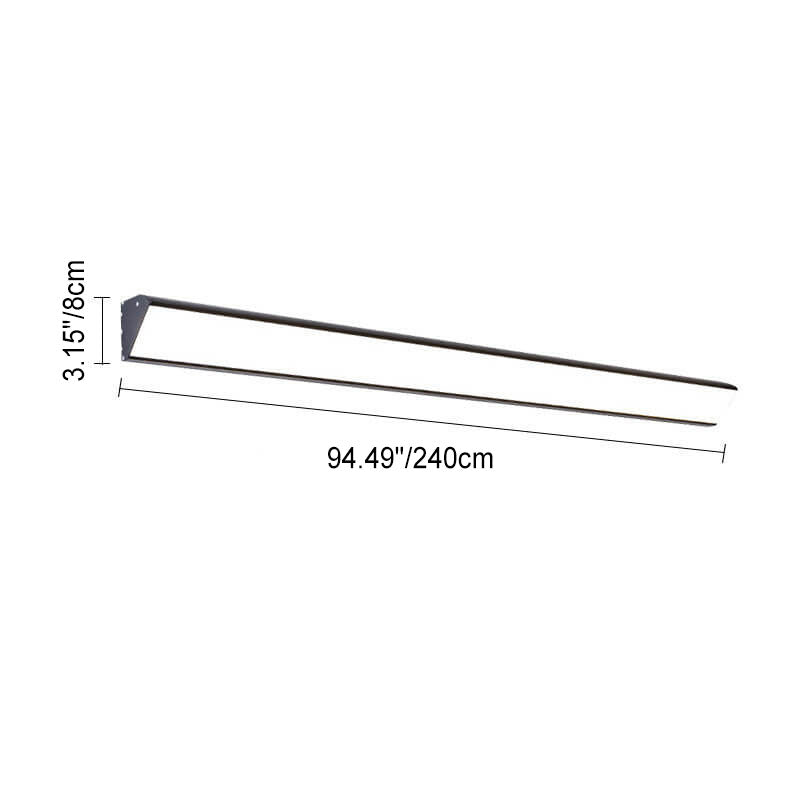 Modern Outdoor Long Bar Aluminum Acrylic Waterproof LED Wall Sconce Lamp | Kalsten