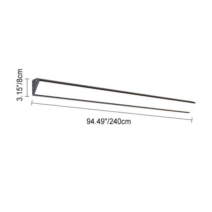 Modern Outdoor Long Bar Aluminum Acrylic Waterproof LED Wall Sconce Lamp | Kalsten