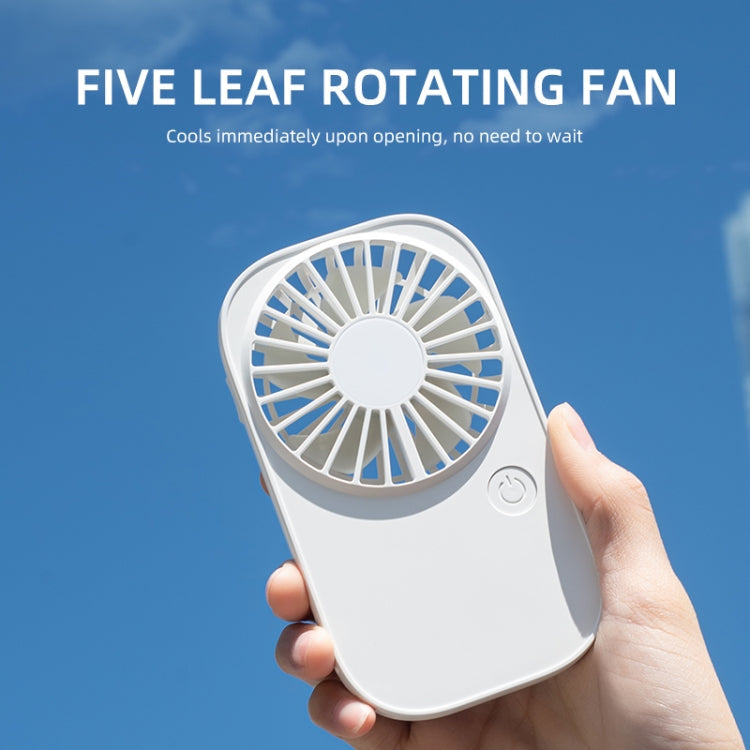 F11 Portable Rechargeable Hanging Neck Fan Cooling Handheld Fan 3 Speeds Desk Fan(White) | Kalsten