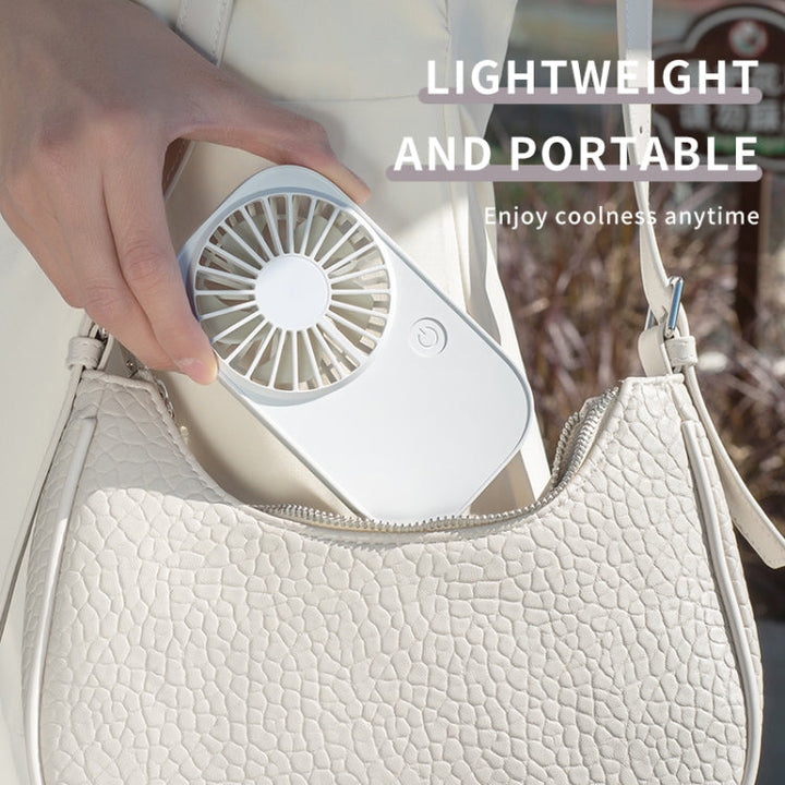 F11 Portable Rechargeable Hanging Neck Fan Cooling Handheld Fan 3 Speeds Desk Fan(White) | Kalsten