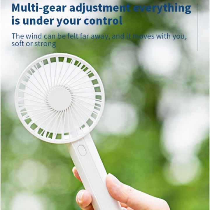 F35 With Hanging Hole Rechargeable Cooling Fan Powerful Handheld Fan 1200mAh Desk Fan(White) | Kalsten