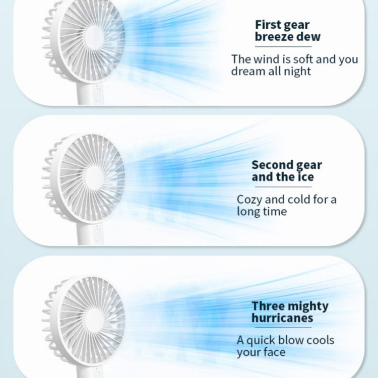 F35 With Hanging Hole Rechargeable Cooling Fan Powerful Handheld Fan 1200mAh Desk Fan(White) | Kalsten