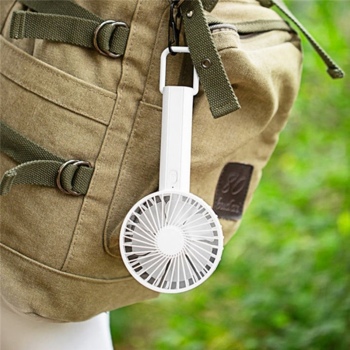 F35 With Hanging Hole Rechargeable Cooling Fan Powerful Handheld Fan 1200mAh Desk Fan(White) | Kalsten