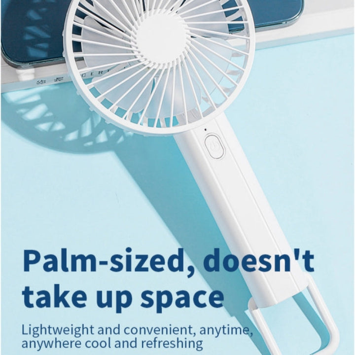 F35 With Hanging Hole Rechargeable Cooling Fan Powerful Handheld Fan 1200mAh Desk Fan(White) | Kalsten