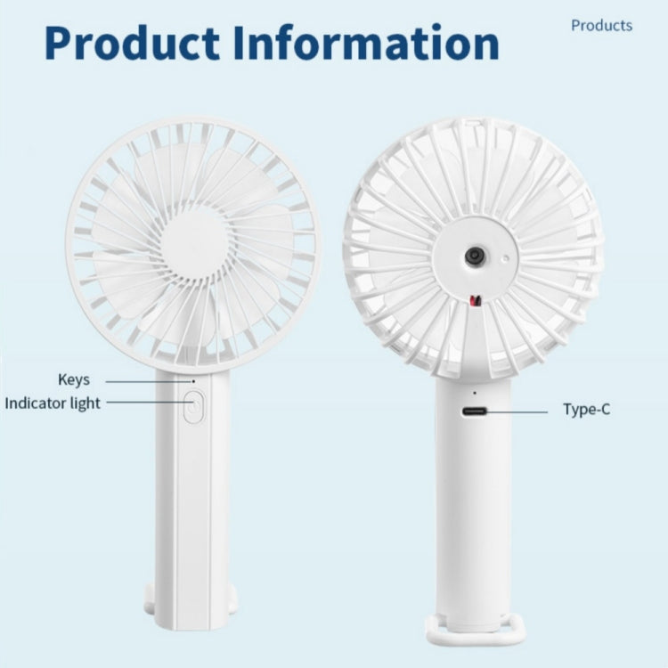 F35 With Hanging Hole Rechargeable Cooling Fan Powerful Handheld Fan 1200mAh Desk Fan(White) | Kalsten
