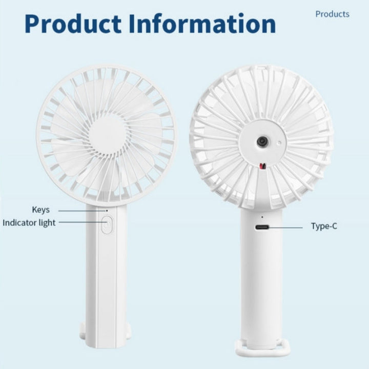 F35 With Hanging Hole Rechargeable Cooling Fan Powerful Handheld Fan 1200mAh Desk Fan(White) | Kalsten