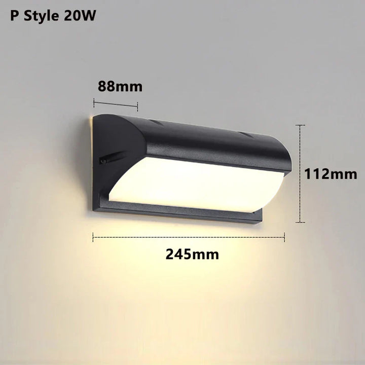 Modern LED Outdoor Wall Light with Motion Sensor - Waterproof IP65 Porch Lights for Balcony Garden | Kalsten