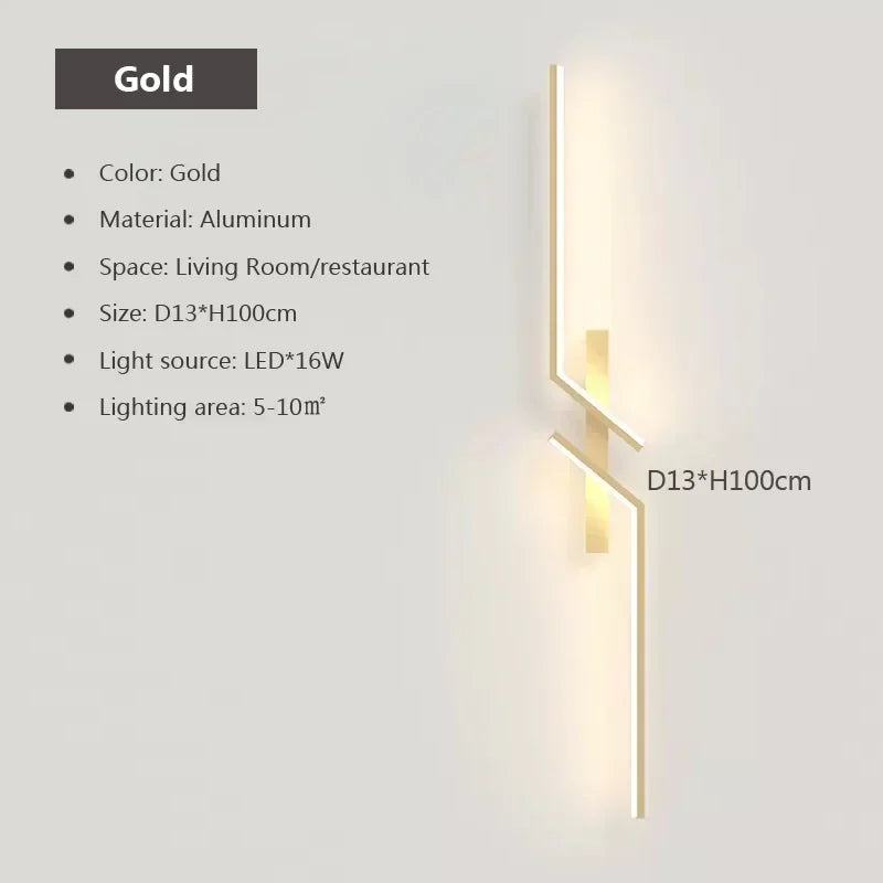 Modern LED Wall Lamp – Minimalist Design, Up & Down Lighting for Bedroom, Living Room, TV Sofa, and Lobby – Dimmable Wall-Mounted Light | Kalsten