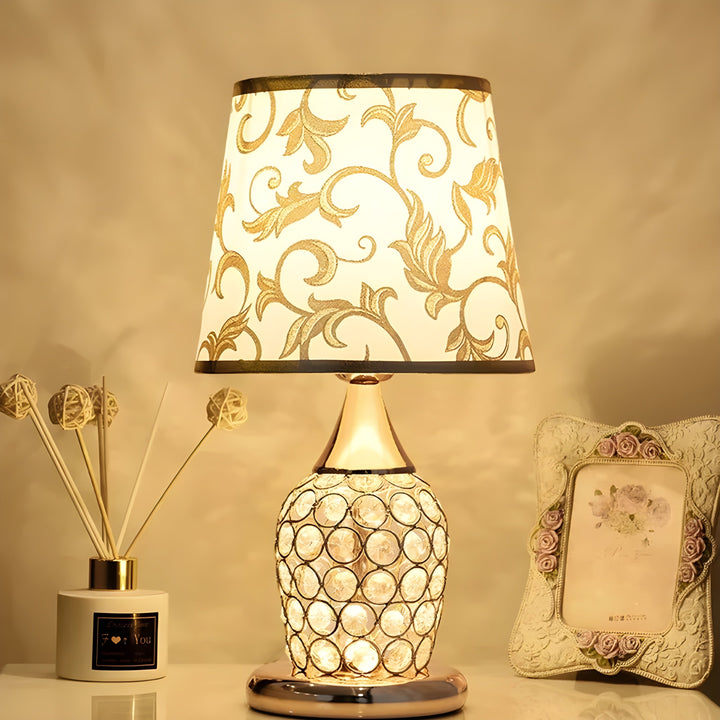 Lustrelia Crystal Optic Table Lamp | LED Lighting & Touch Function | Elegant Play of Light | 220V | Plastic | Kalsten