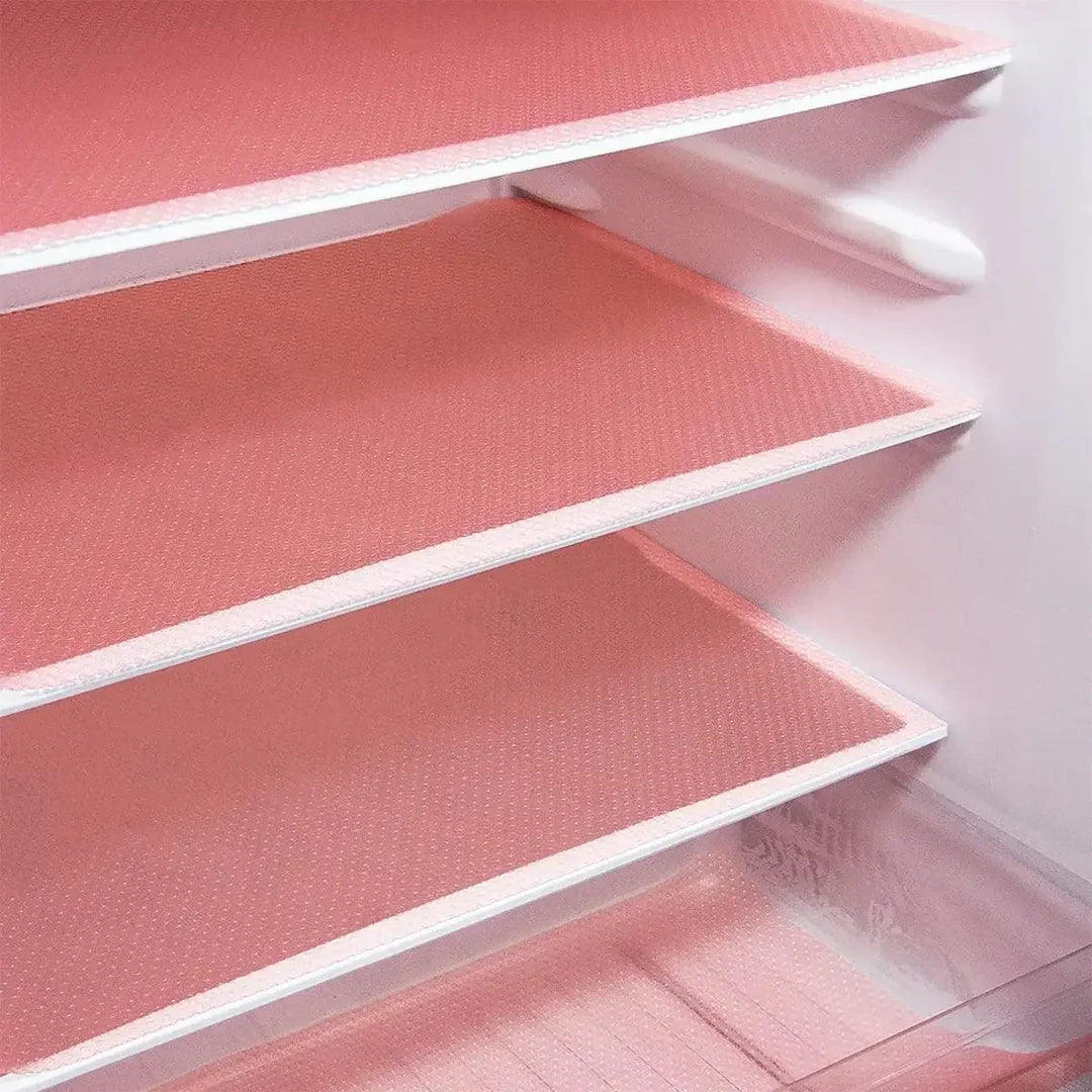 Kalsten | FridgeGuard 4-piece set fridge mats | EVA material | Washable, mold resistant & anti-oil | For fridge, drawers & shelves