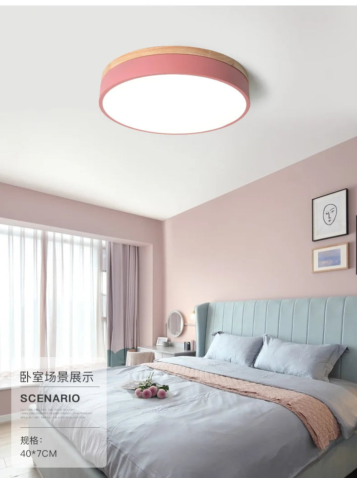 Modern LED Ceiling Light – 27W Surface-Mounted Fixture with Warm, Cold, and Natural Light Options for Living Room, Bedroom, and Kitchen | Kalsten
