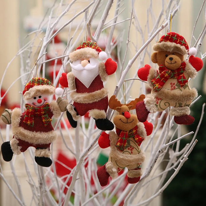 Christmas Tree Ornament Set – Christmas Decoration with Santa Claus, Reindeer, and Snowman | Kalsten