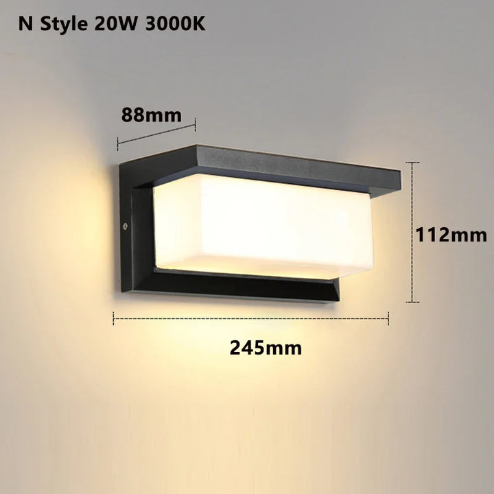 Modern LED Outdoor Wall Light with Motion Sensor - Waterproof IP65 Porch Lights for Balcony Garden | Kalsten