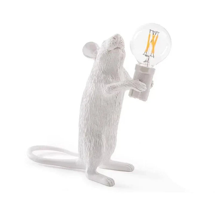 Modern LED Animal Table Lamps: Resin Rat, Cat, and Squirrel Night Lights | Kalsten