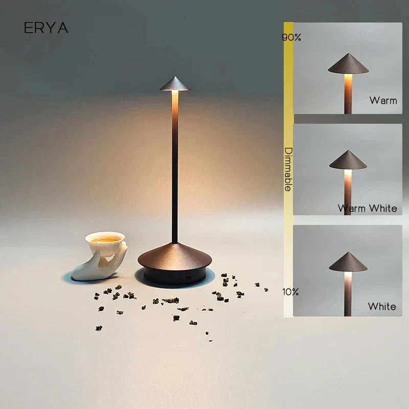 Rechargeable Table Lamp Creative Dining Room Touch Led Pina pro Table Lamp Hotel Bar Coffee Desk Lamp Decorative Desk Lamp | Kalsten