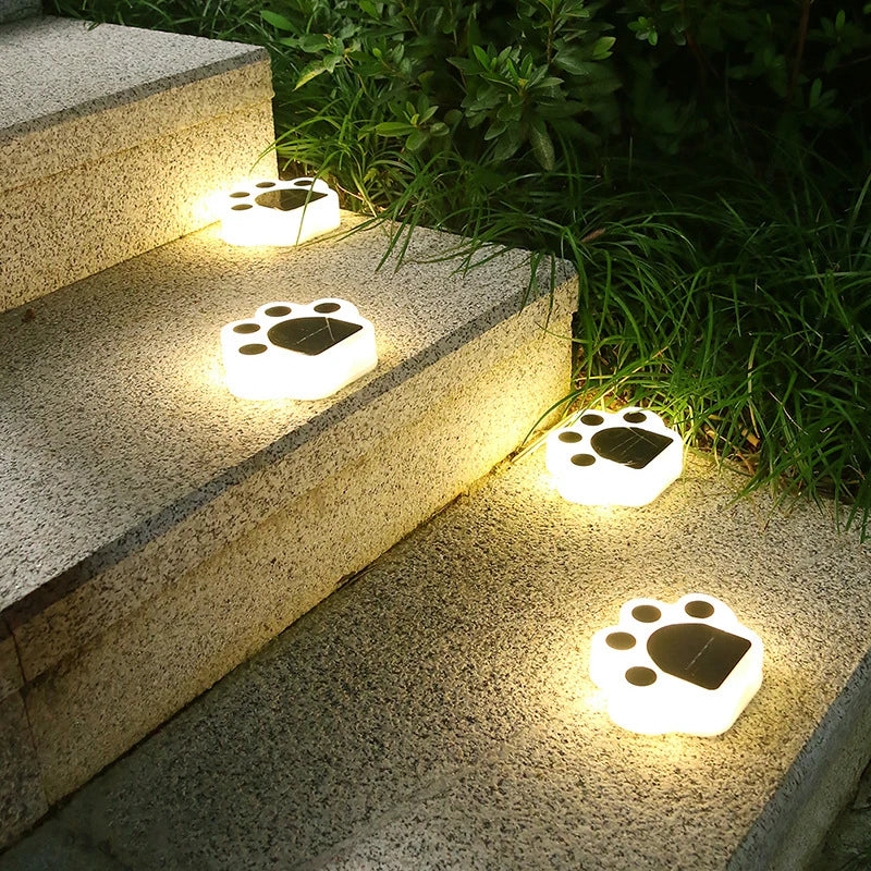 Solar LED Paw Lights for Garden and Path - Cute Solar Decorative Lights for Path Lighting, Ideal for Pet Lovers and Outdoor Decor | Kalsten