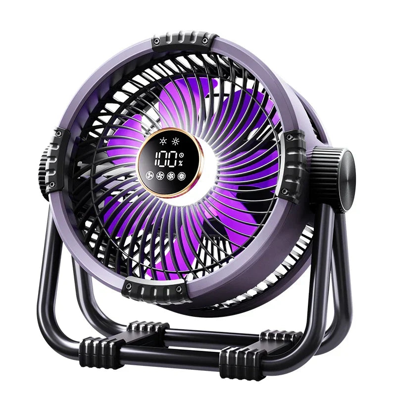 Kalsten | Camping Fan with 20000mAh Battery, LED Light & Remote Control – WindMate