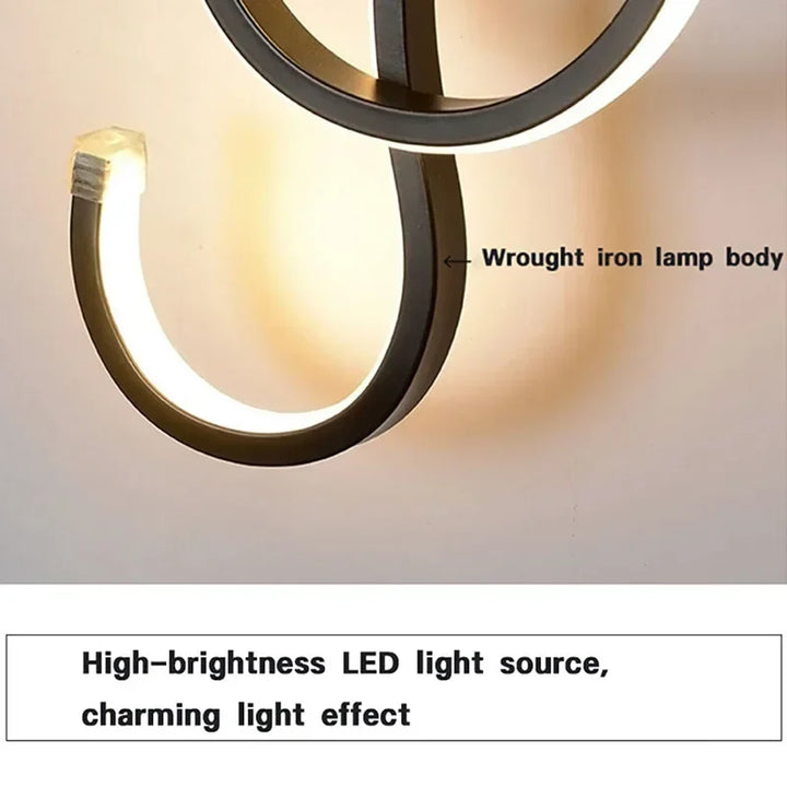Modern LED Wall Lamp - Musical Note Wall Sconce for Bedroom, Living Room, and Study, Touch On/Off, Up & Down Light Direction, Indoor Home Decor | Kalsten