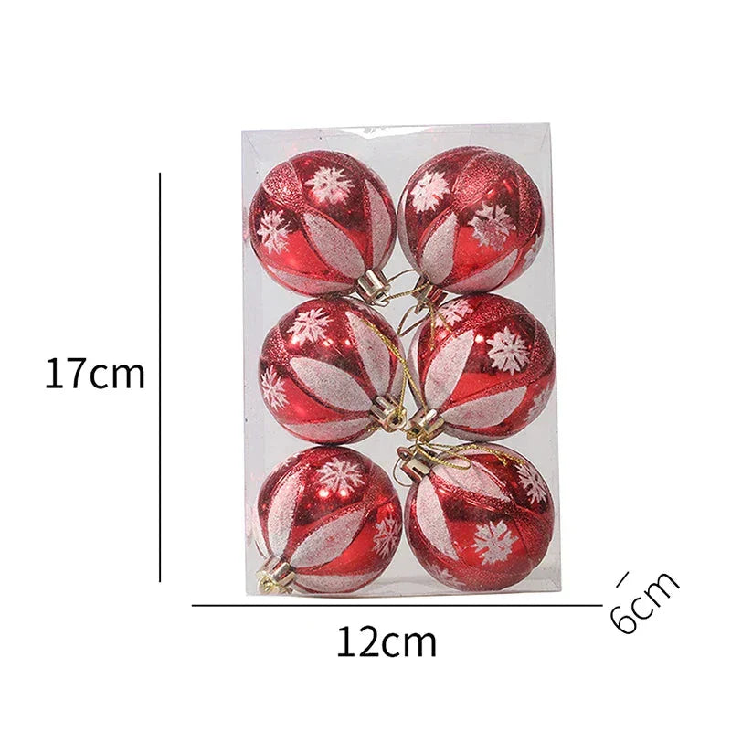 Elegant Snowflake Christmas Baubles Set – High-quality Christmas ornaments in red, white and gold, perfect for festive tree decoration at Christmas | Kalsten