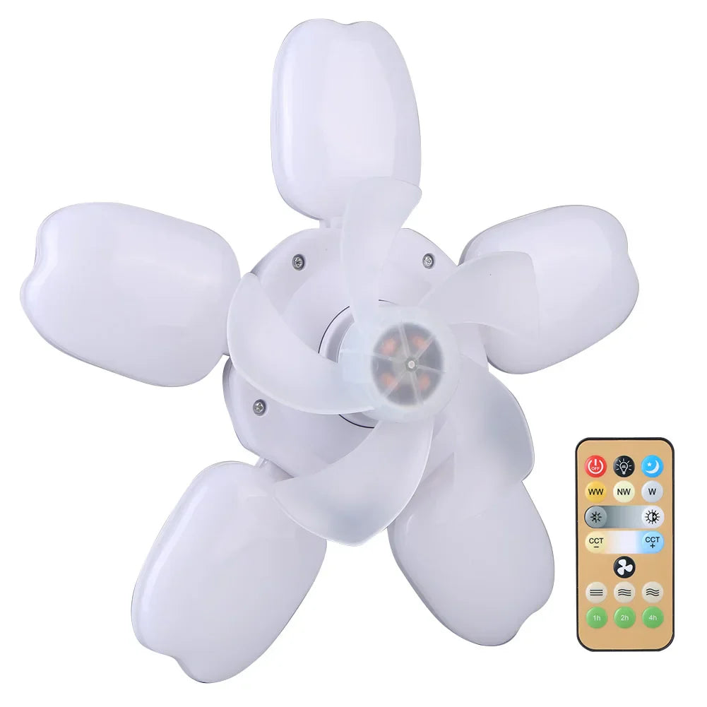 Silent Adjustable Remote Control Ceiling Foldable Fan Lamp | Kalsten