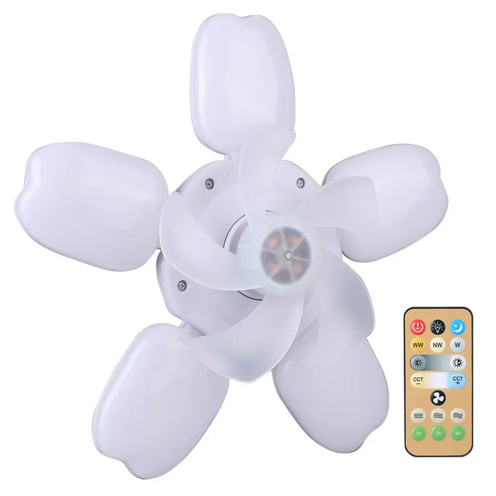 Silent Adjustable Remote Control Ceiling Foldable Fan Lamp | Kalsten
