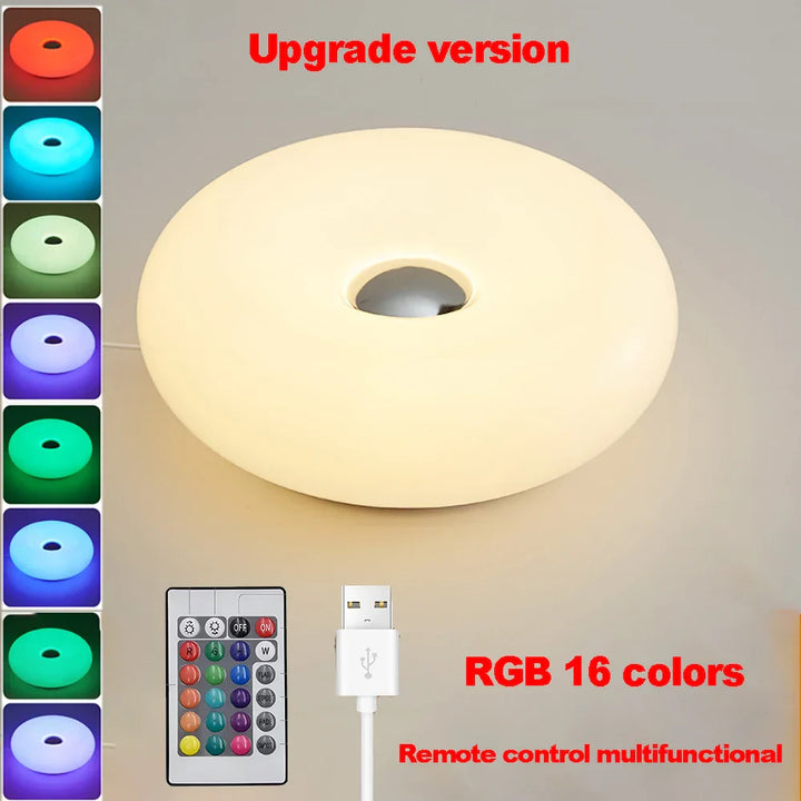 Table lamp Luminoro Bauhaus | USB & Touch | RGB 16 colors with remote control | Ambient light for living & bedroom | Kalsten