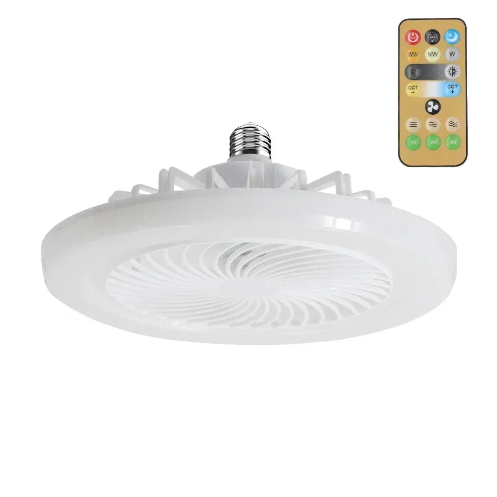 Upgrade Your Living Space with the Smart Remote Control Ceiling Fan - LED Lighting and E27 Converter Base Included for Ultimate Convenience | Kalsten