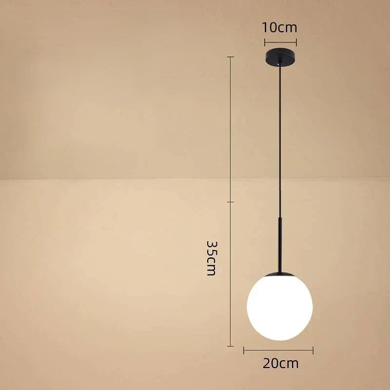 Modern Glass Ball Pendant Light – Decorative Nordic Fixture for Dining Room, Bedroom, and Bar | Kalsten