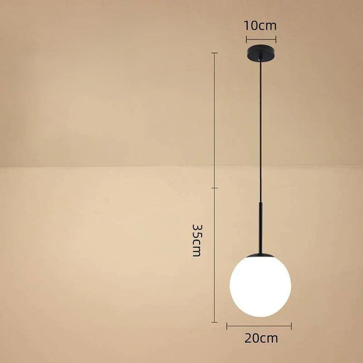 Modern Glass Ball Pendant Light – Decorative Nordic Fixture for Dining Room, Bedroom, and Bar | Kalsten