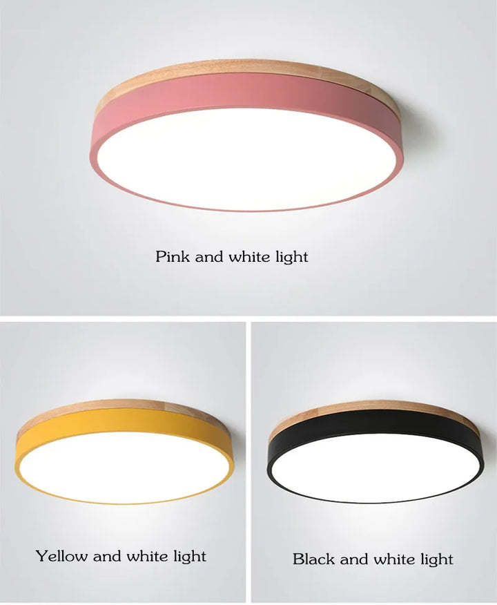 Modern LED Ceiling Light – 27W Surface-Mounted Fixture with Warm, Cold, and Natural Light Options for Living Room, Bedroom, and Kitchen | Kalsten